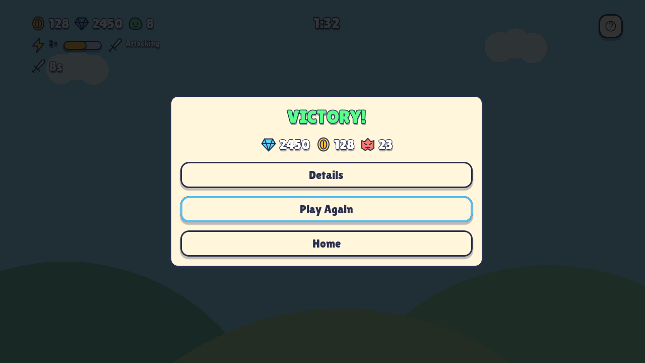 The end-of-match results screen